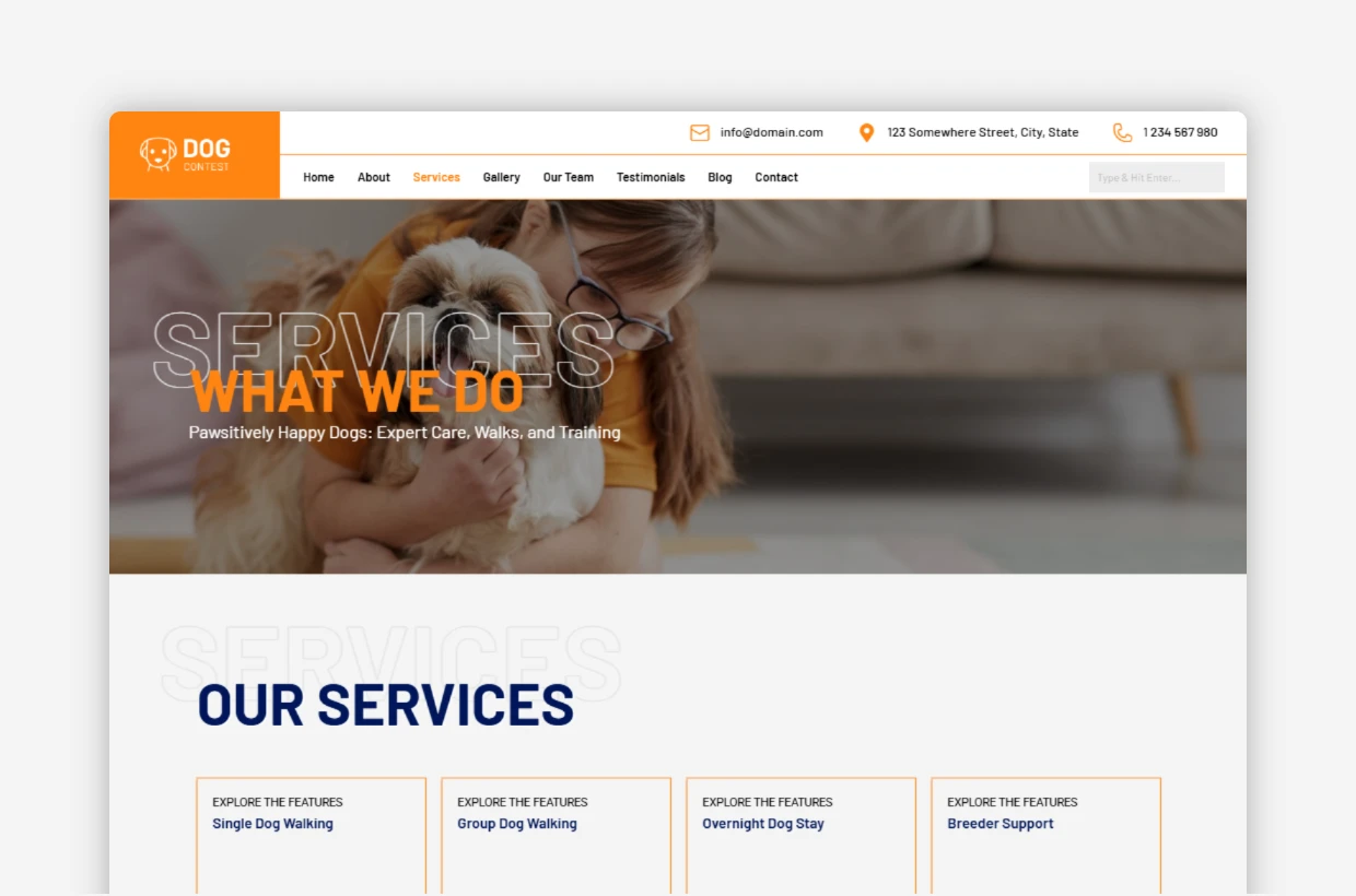 Dog Contest WP Theme