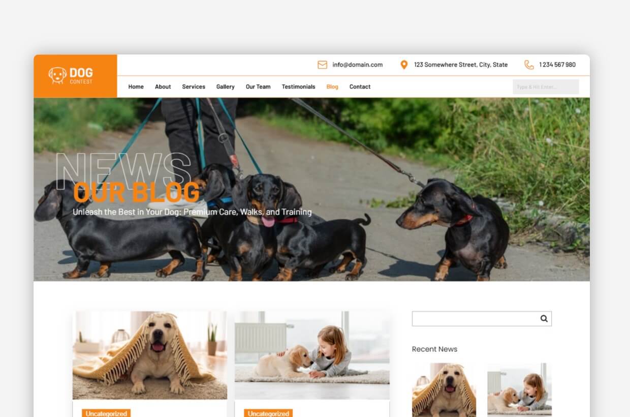 Dog Sitting WordPress Theme