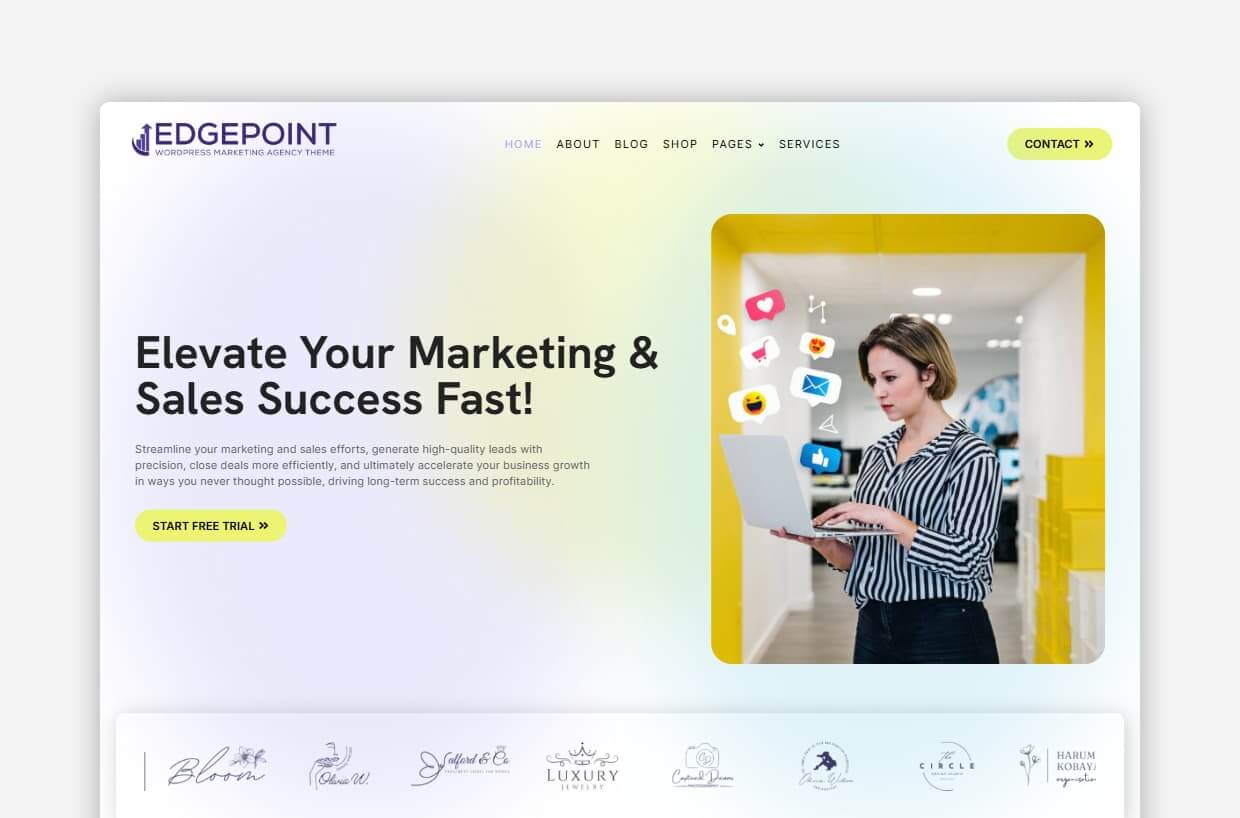 Edge Point: WordPress theme for marketing agency