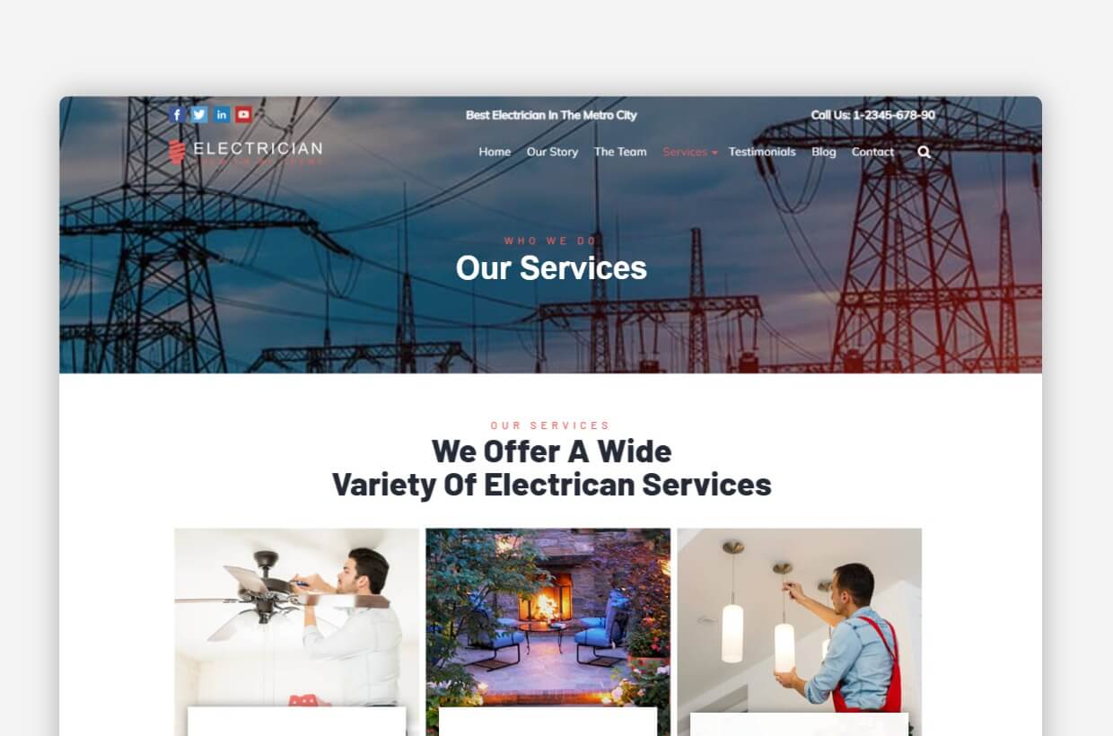 Electrical-Repairer WP Template