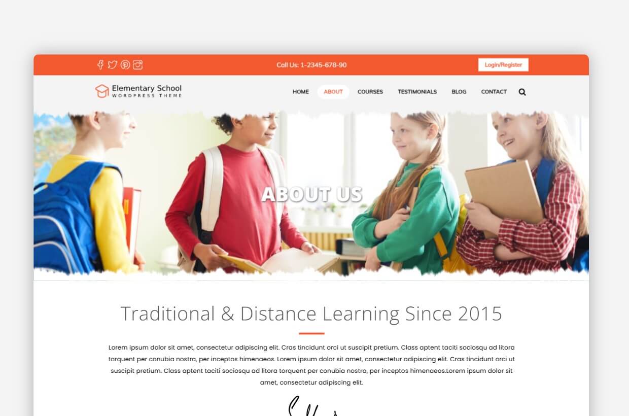 Elementary School WP Theme