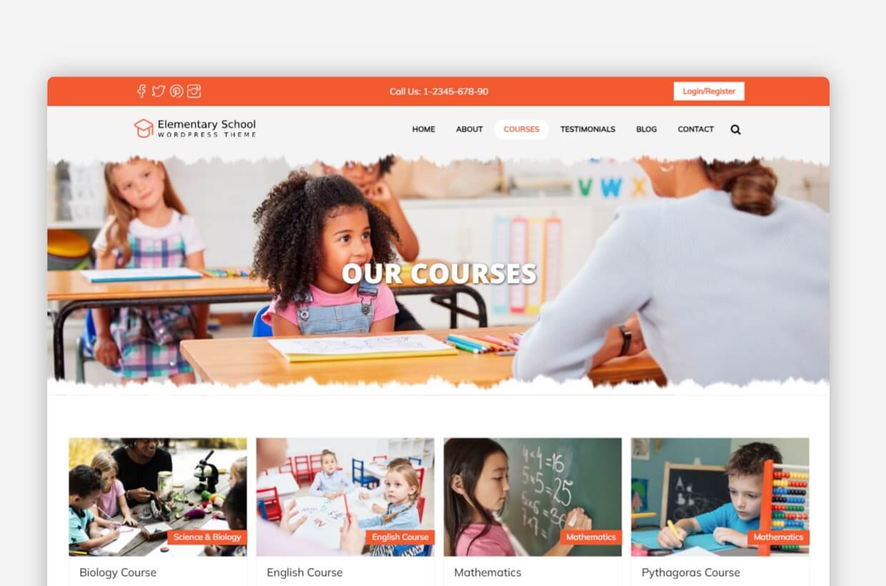 Elementary School WordPress Template