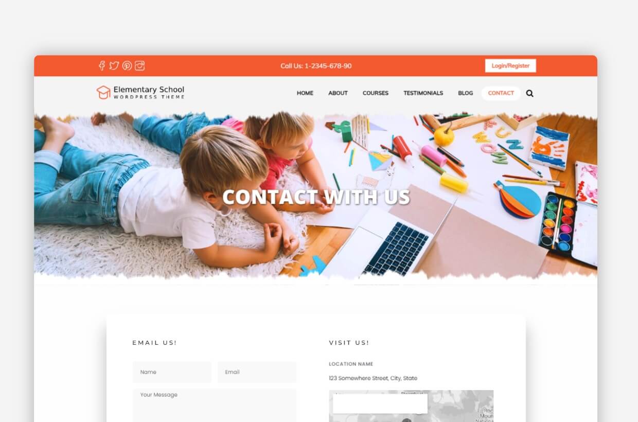 Kids Education WP Template