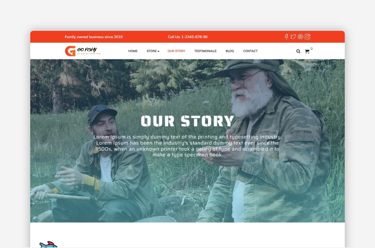 Fishing WordPress Template