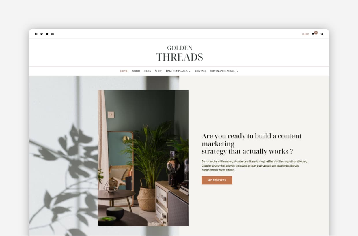 Business Consulting WordPress Theme – Golden Threads