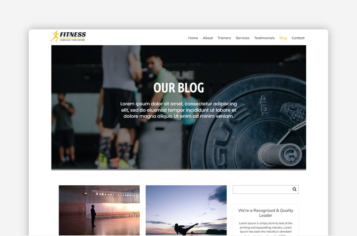 Body Building WordPress Theme