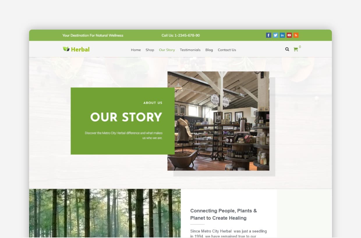 Herbal WordPress Template