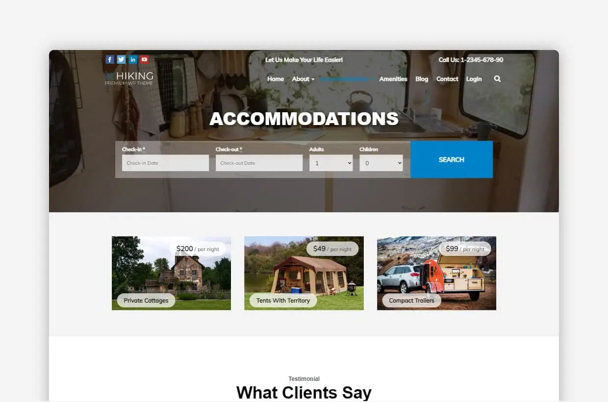 Hiking WordPress Template