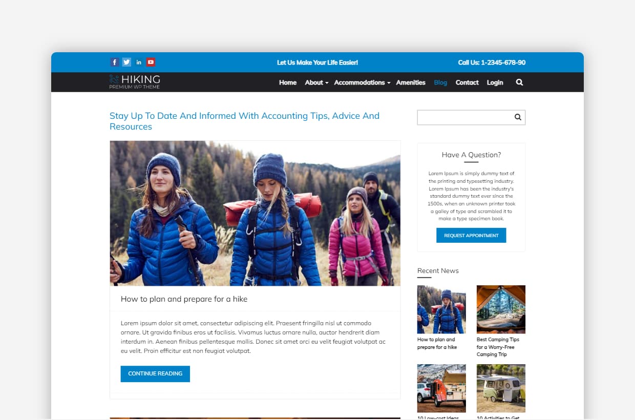 Adventure WordPress Theme