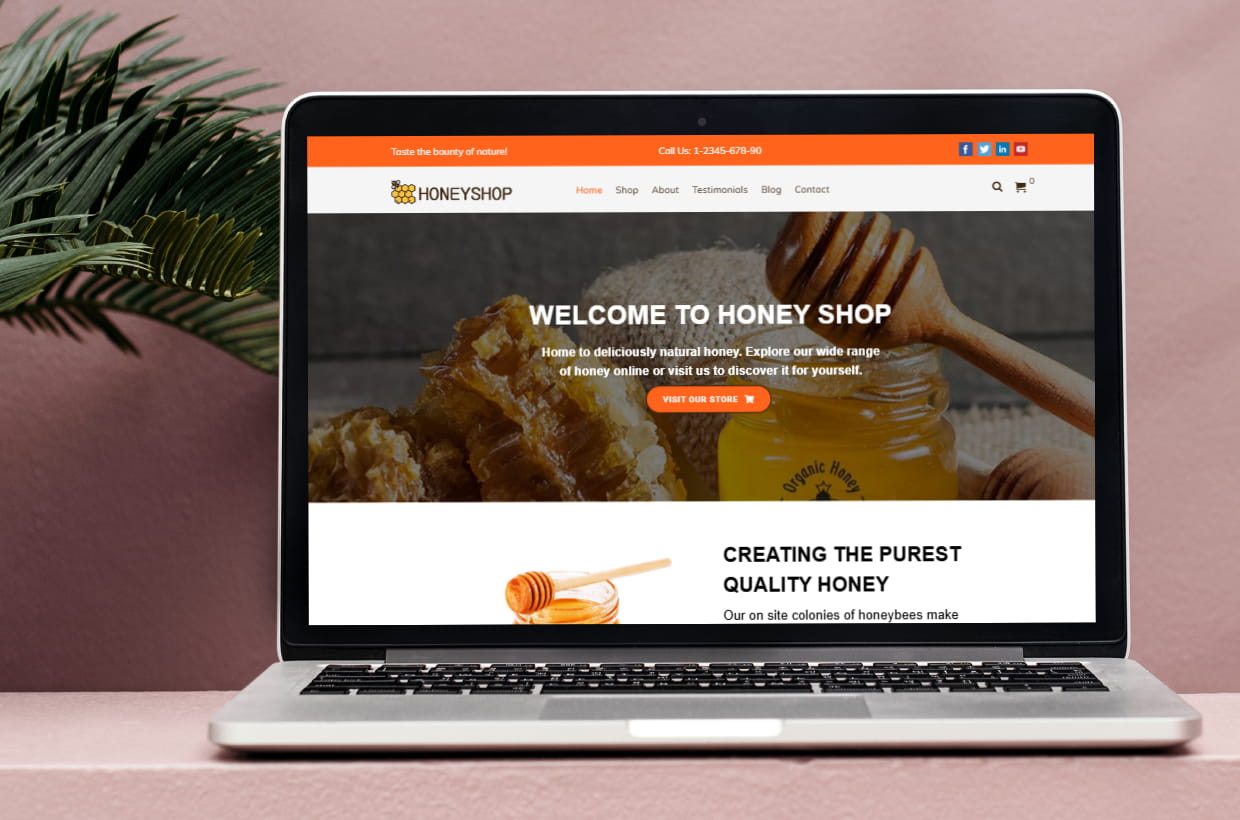 premium healthy food wordpress template