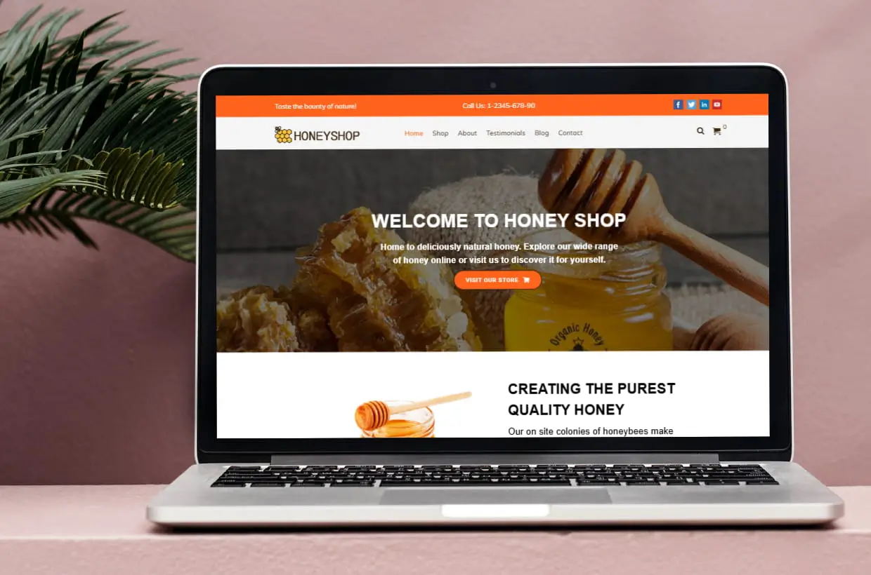 premium healthy food wordpress template