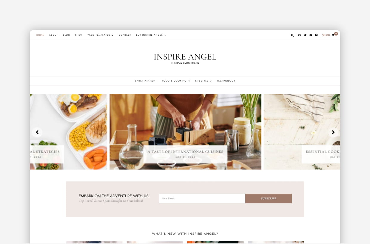 Lifestyle Blog WordPress Theme - Inspire Angel