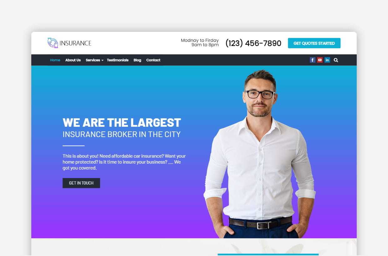 Insurance WordPress Theme – Built for Professional Impact