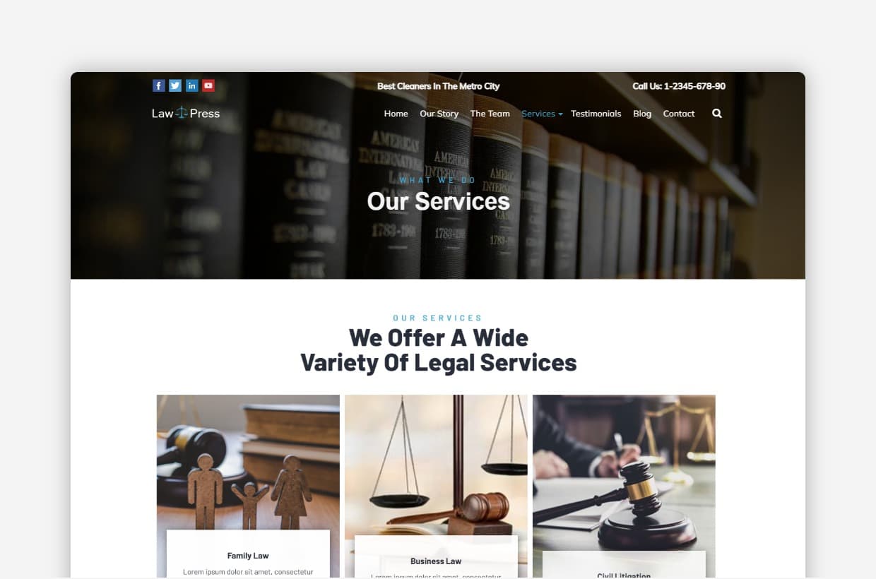 Legal Office WP Template