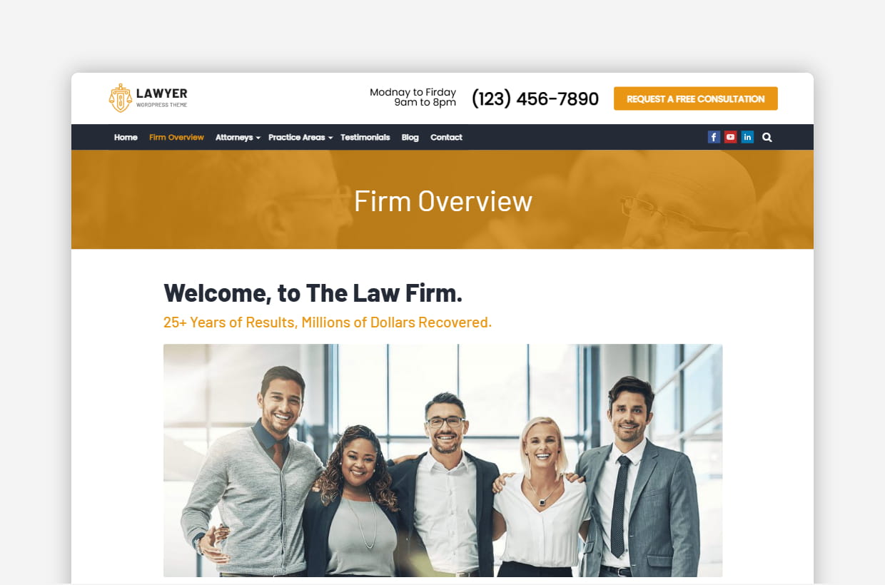 Premium Law Firm WP Theme