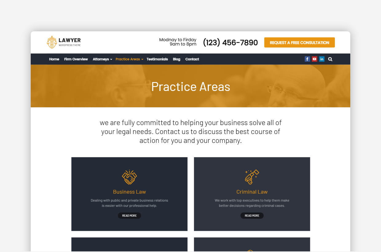 Premium Law Firm WP Template