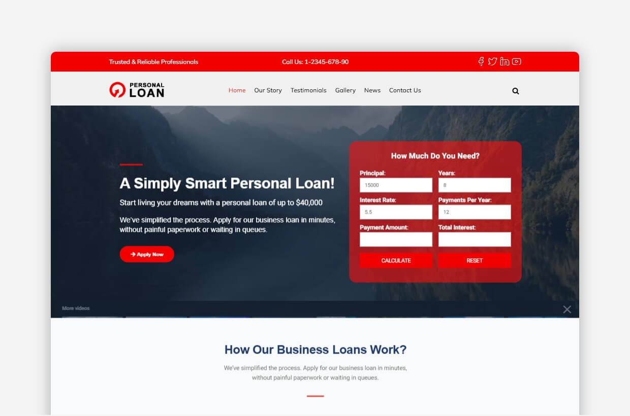 Loan Officer WordPress Theme