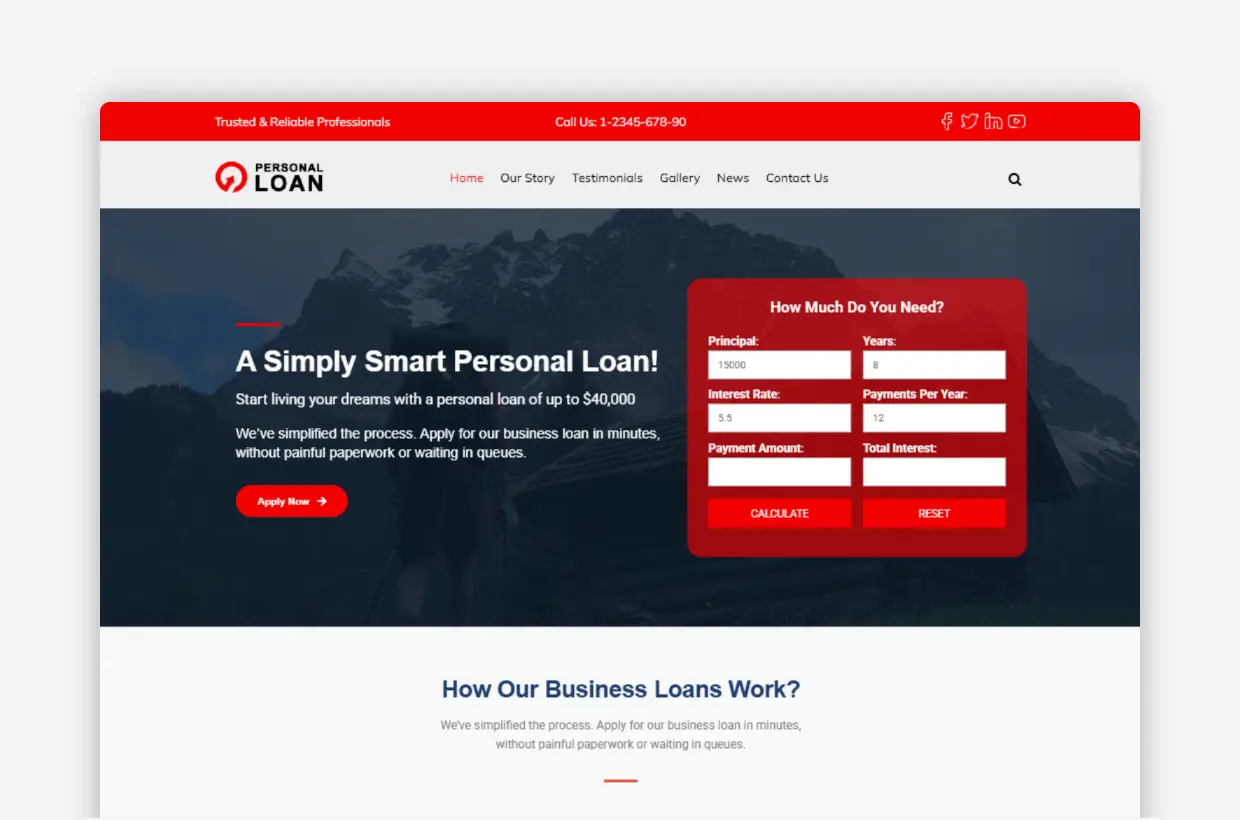 Loan Officer WordPress Theme