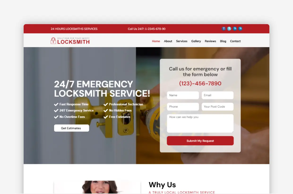 Locksmith WordPress Theme For Locksmith & Security Professionals