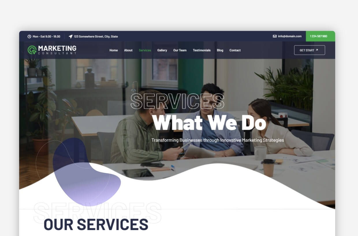 Marketing Consultant WordPress Template