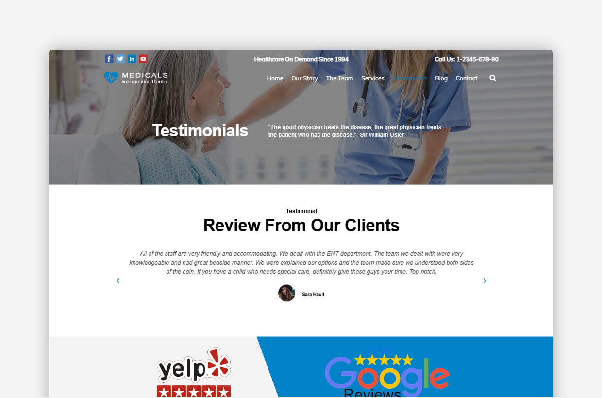 premium healthcare wordpress theme