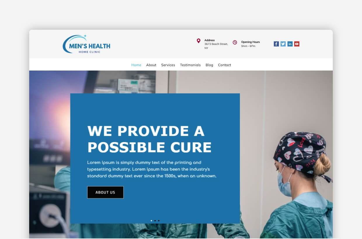 Men's Health WordPress Theme - Health & Medical Template