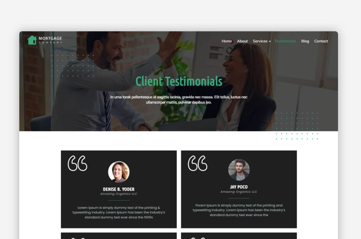 Mortgage Company WordPress Template