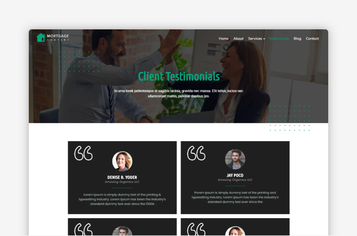 Mortgage Company WordPress Template
