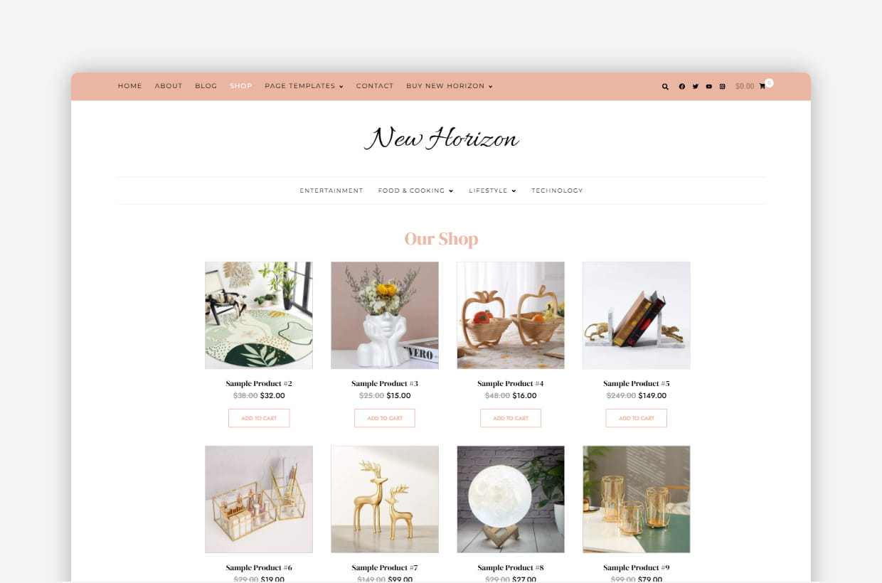 premium blog & shop wp template