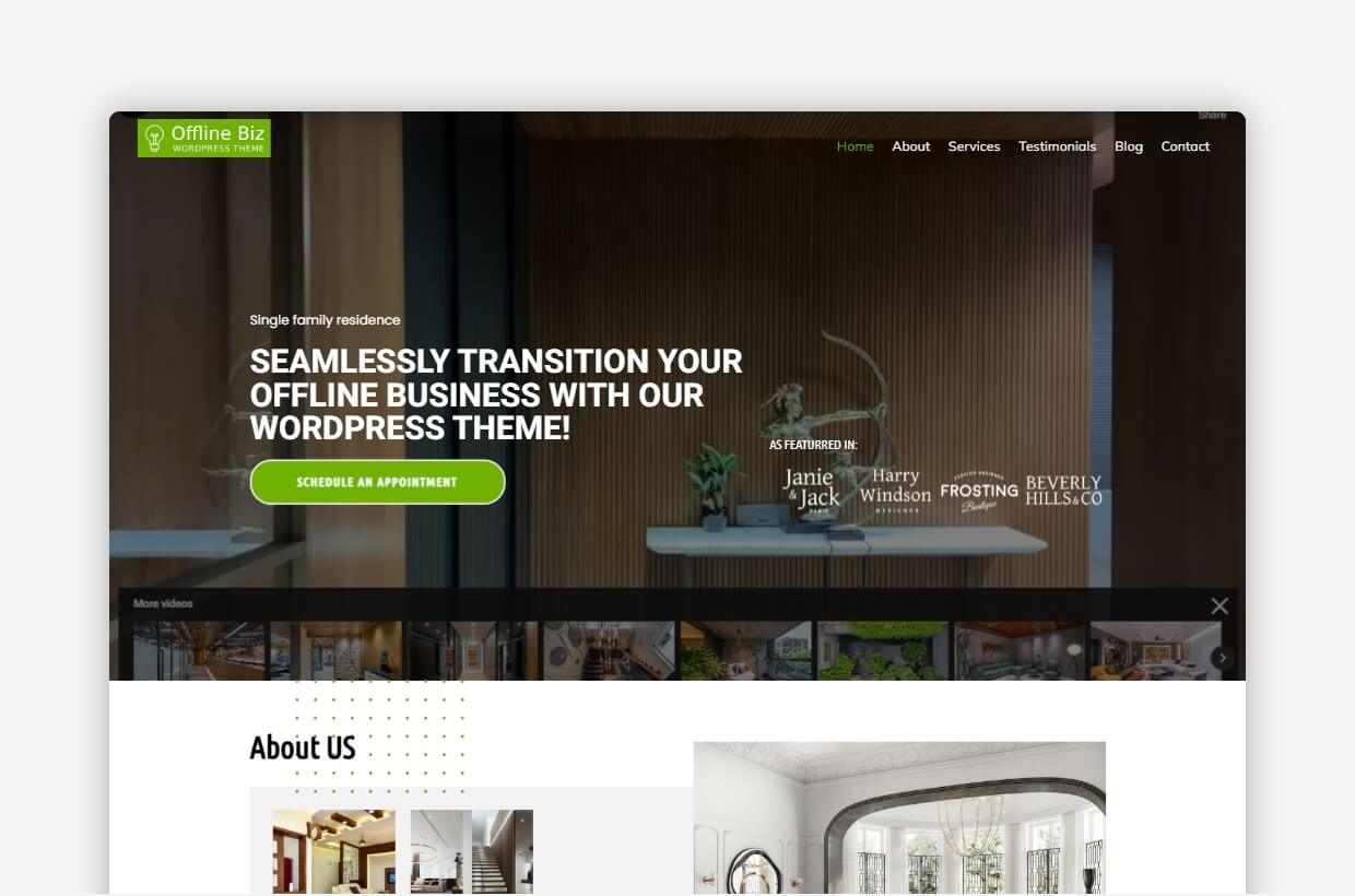 OfflineBiz wordpress lead generation theme