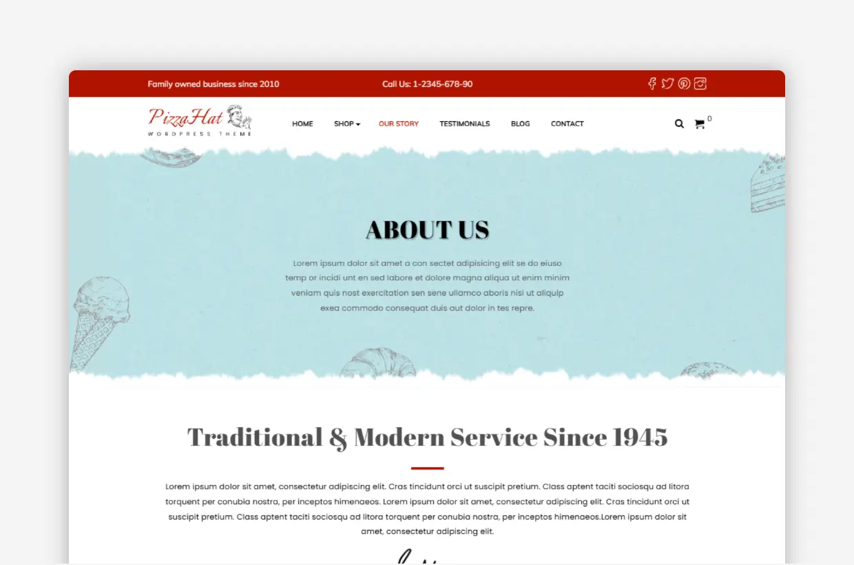 Restaurant WordPress Theme