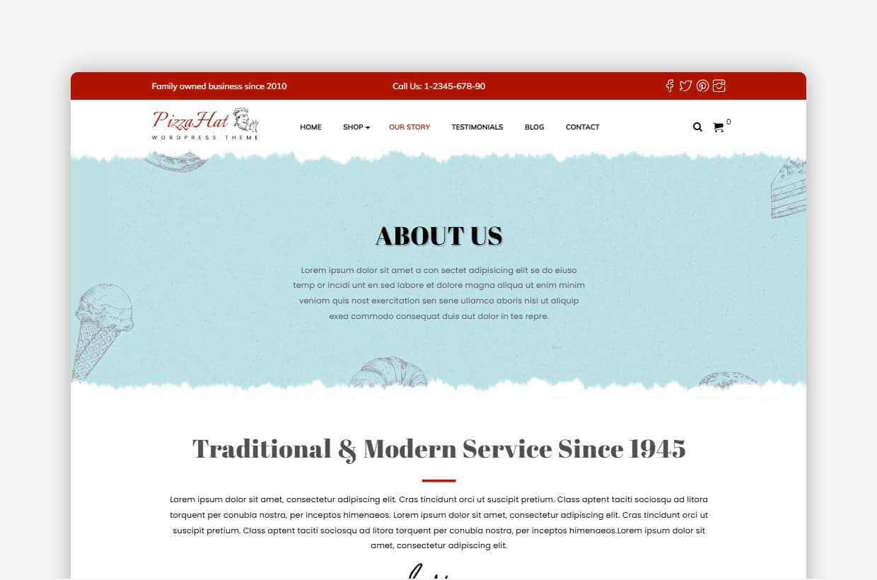 Restaurant WP Template