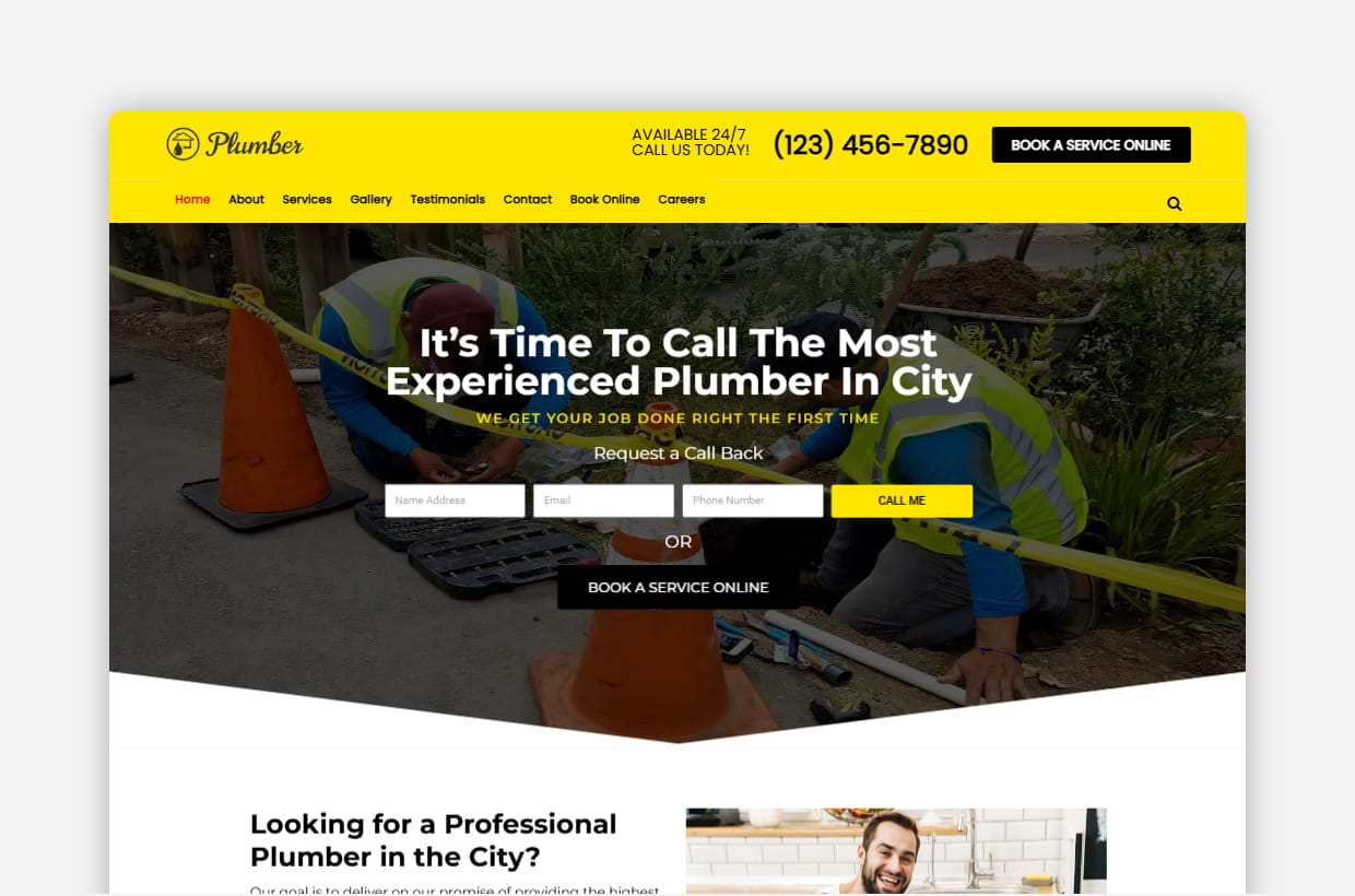 Plumbers WordPress Theme