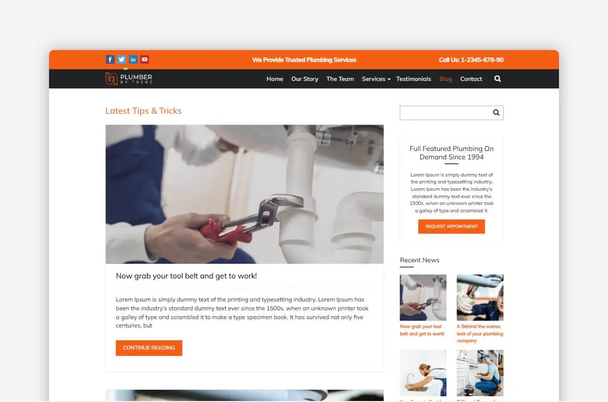 Air Conditioning WordPress Theme