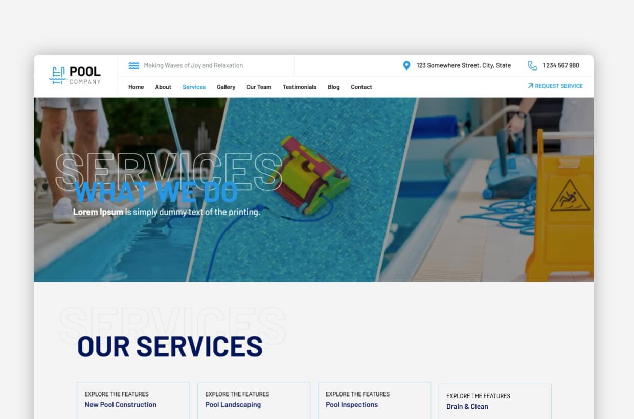 Pool-Company WP Theme