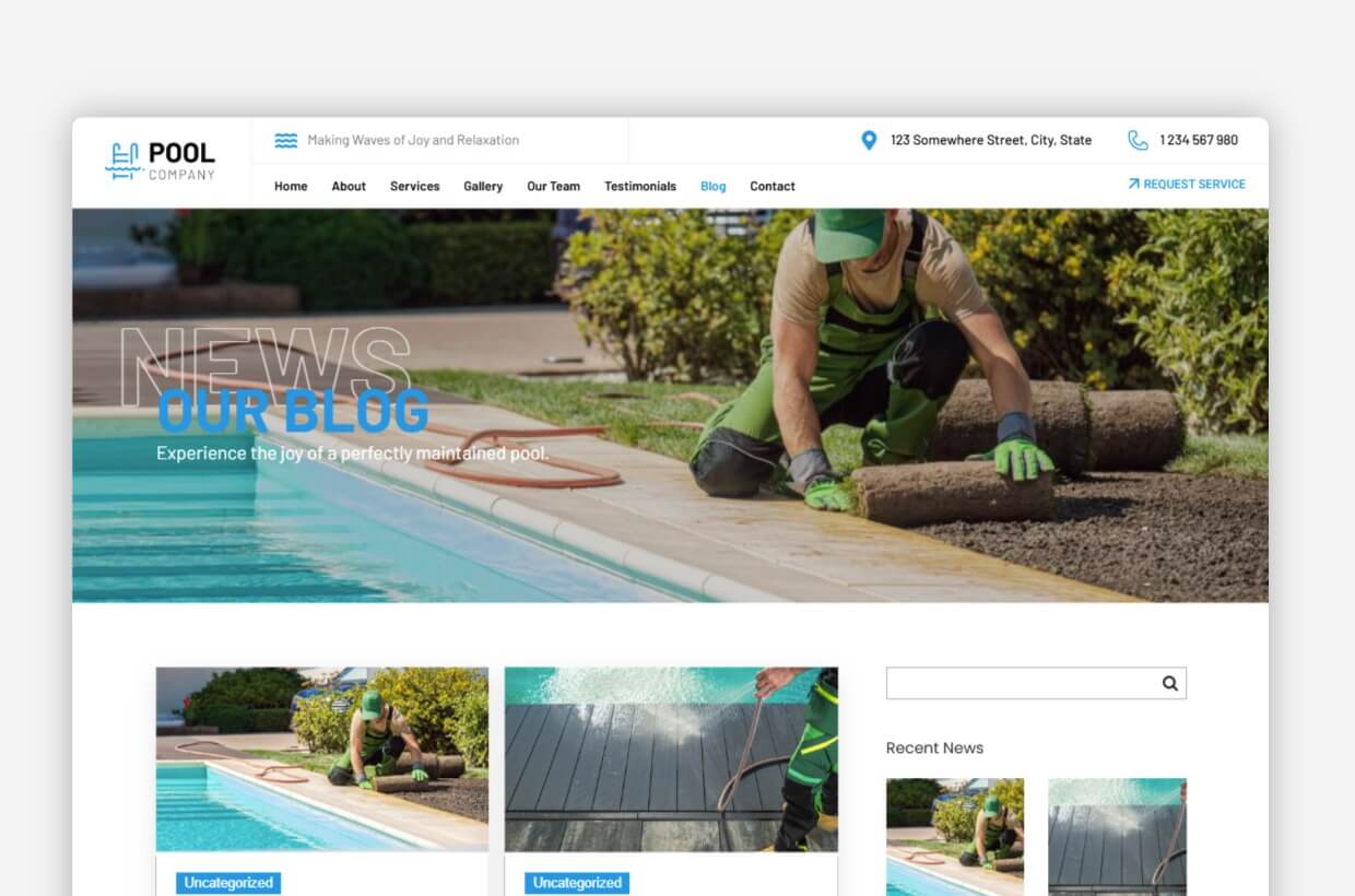 Pool Maintenance WordPress Theme