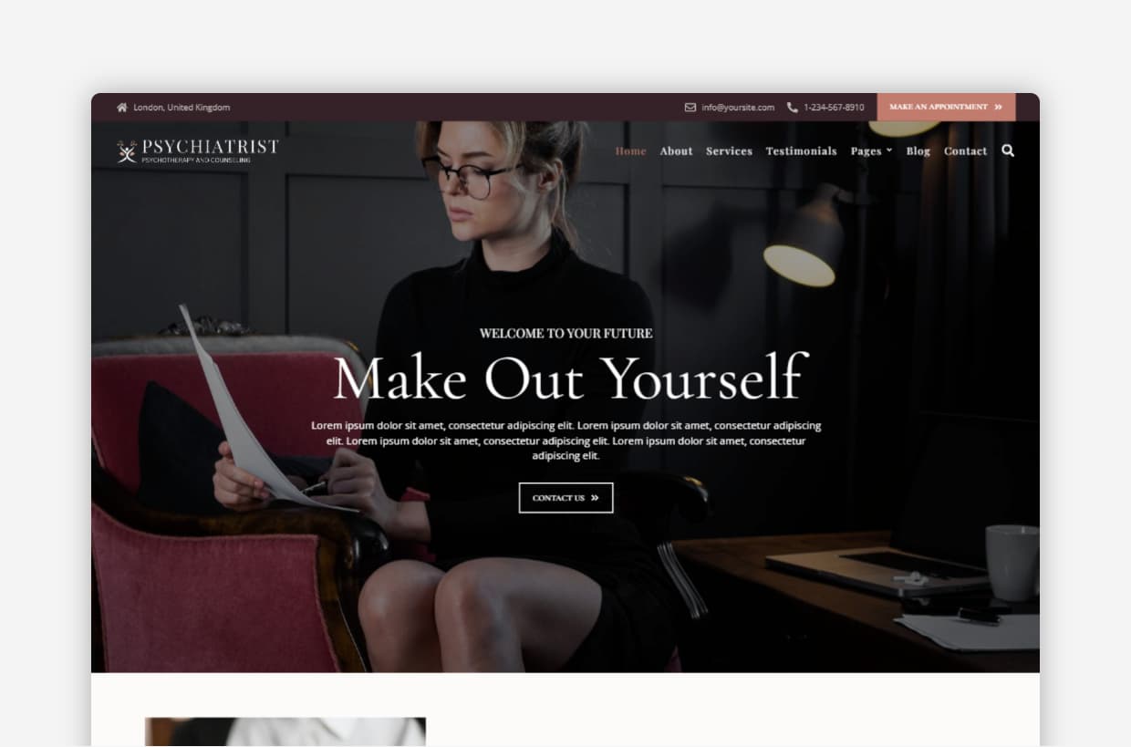 Psychiatrist WordPress Theme