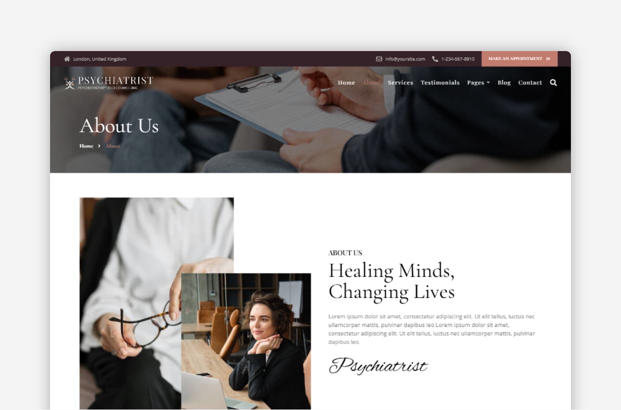 Psychiatrist WP Theme
