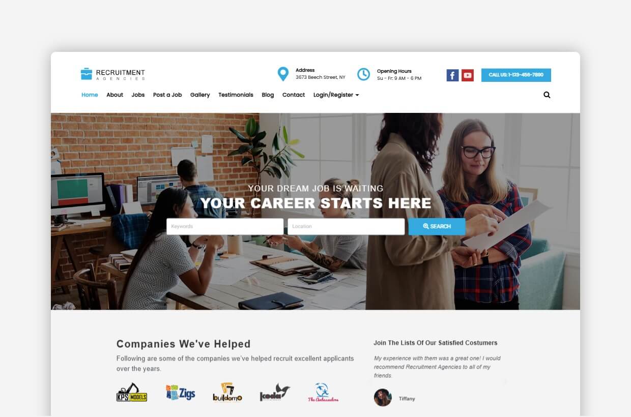 Recruitment Agencies WordPress Theme