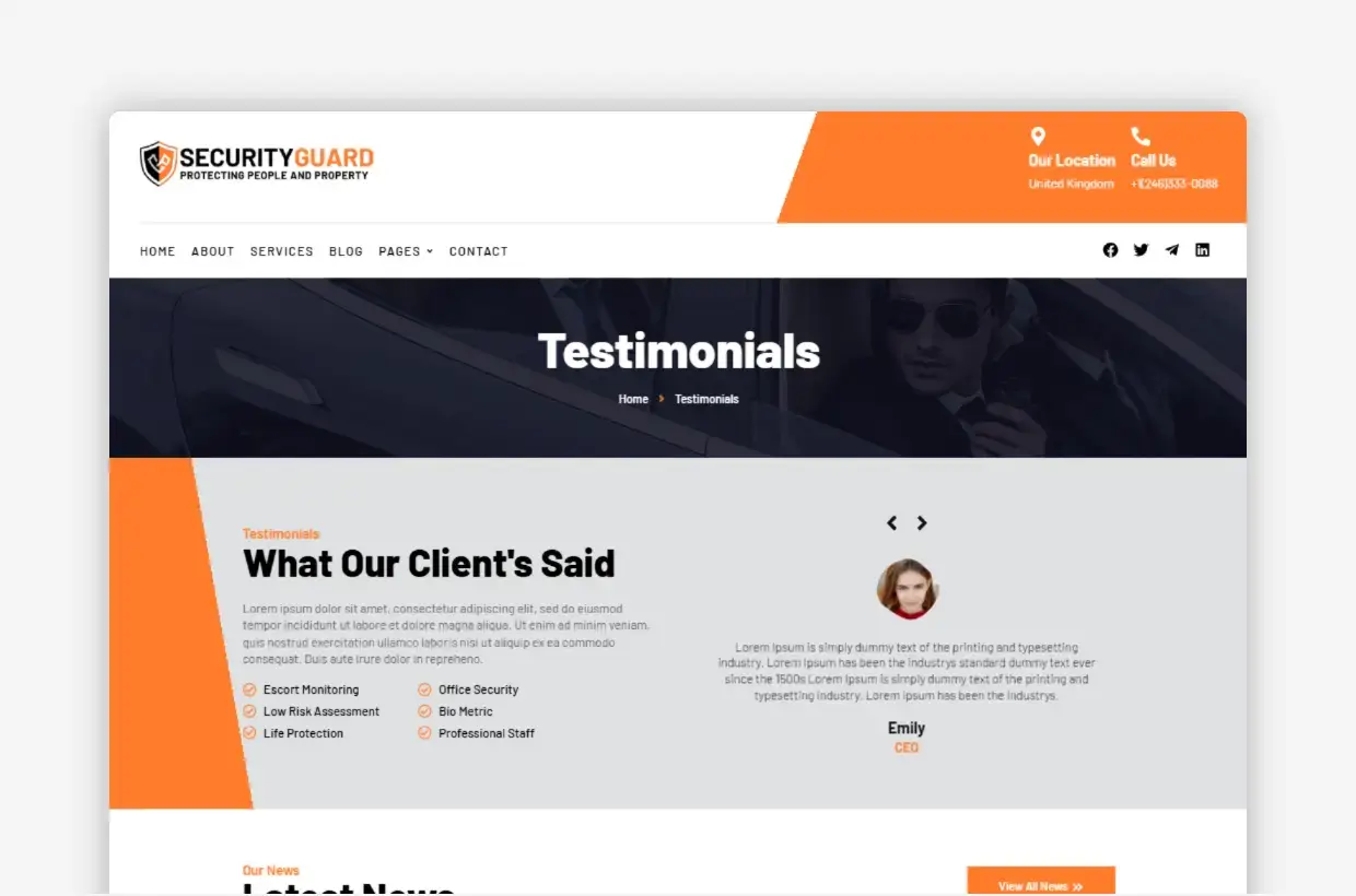 Security Agency WP Theme