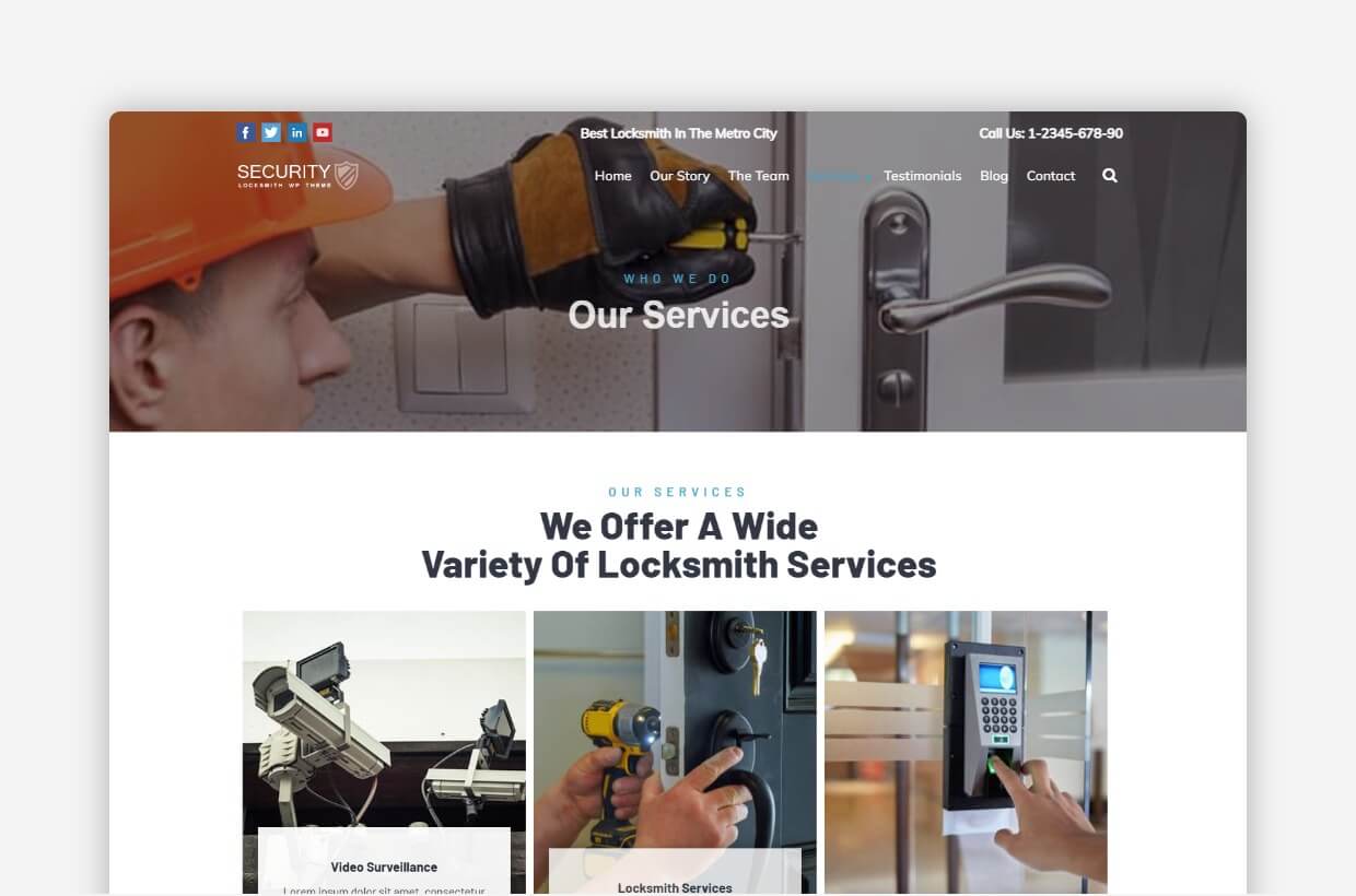 Locksmiths WordPress Template