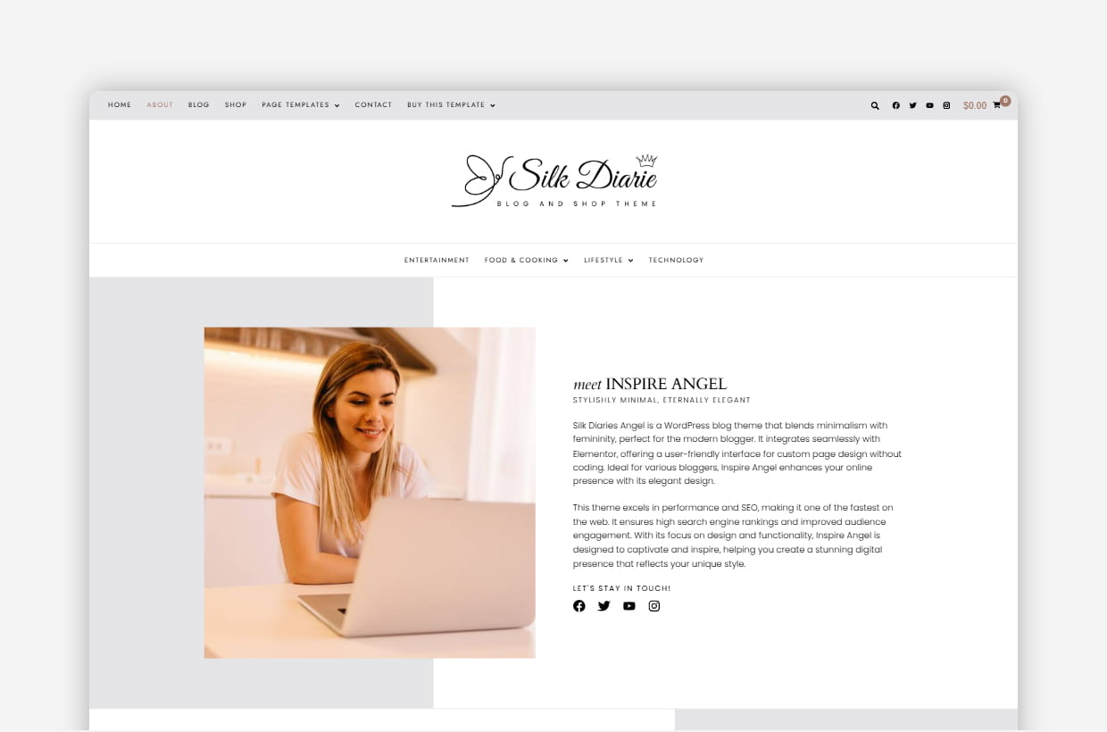 responsive blog wp theme