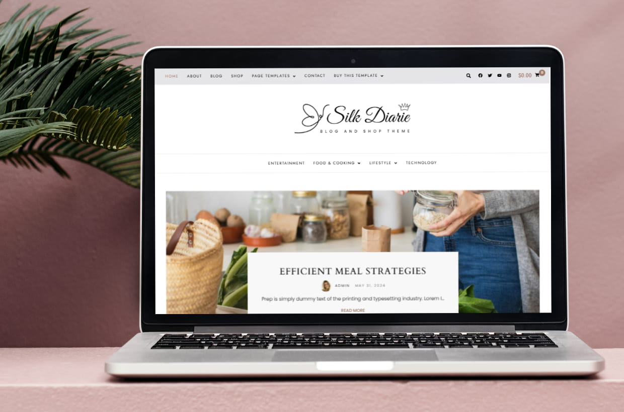 responsive blog & shop wordpress template