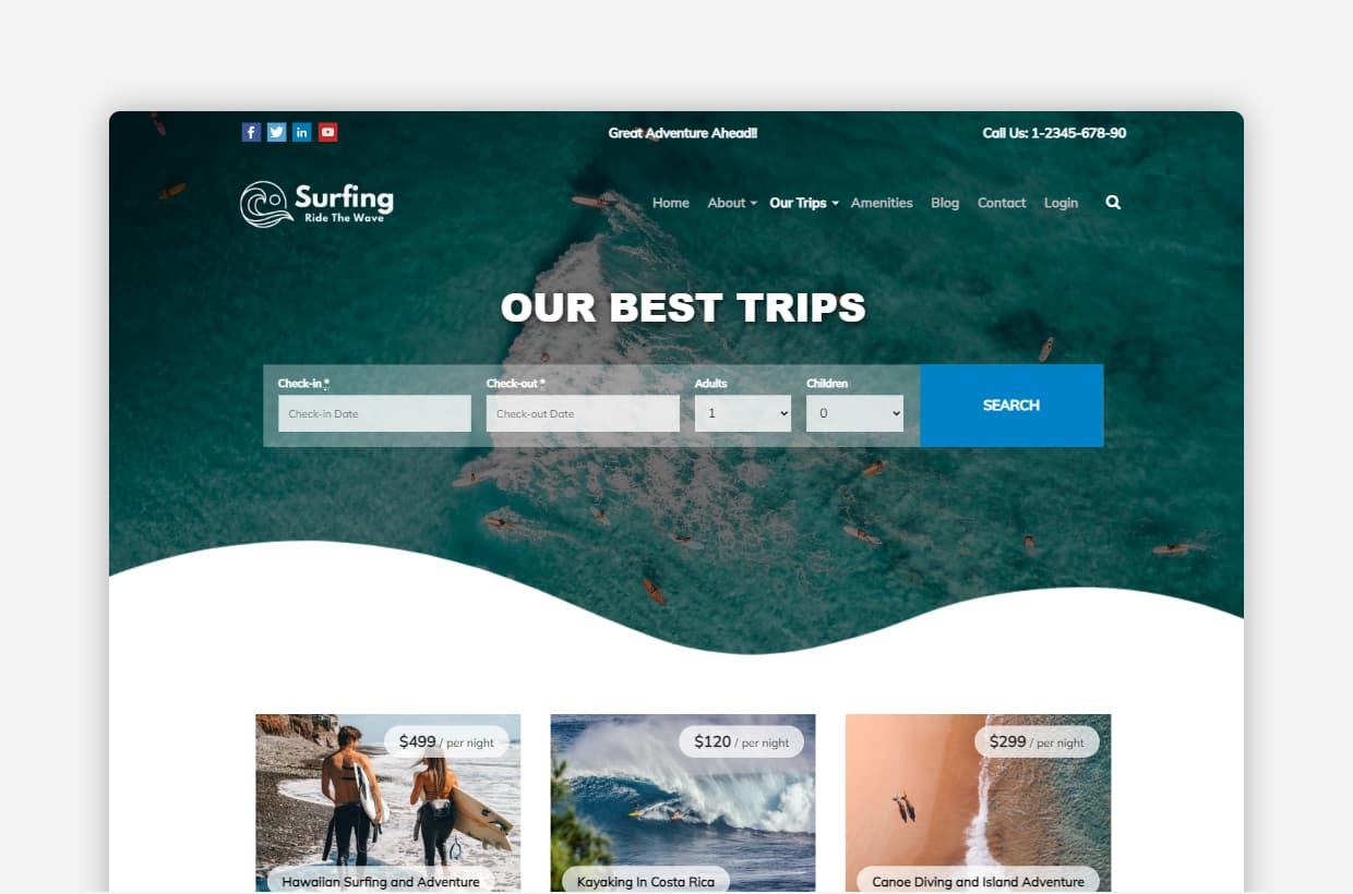 Surfing WordPress Template