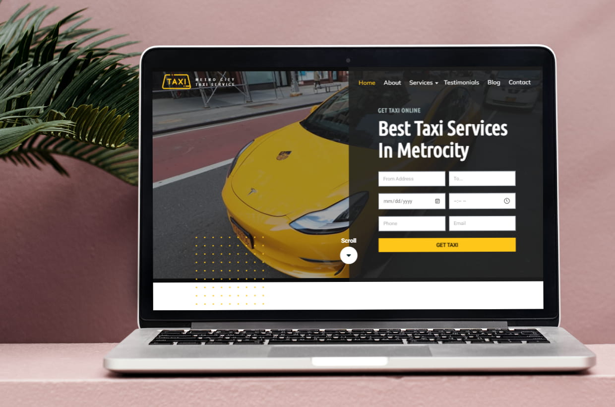 premium taxi company wordpress template