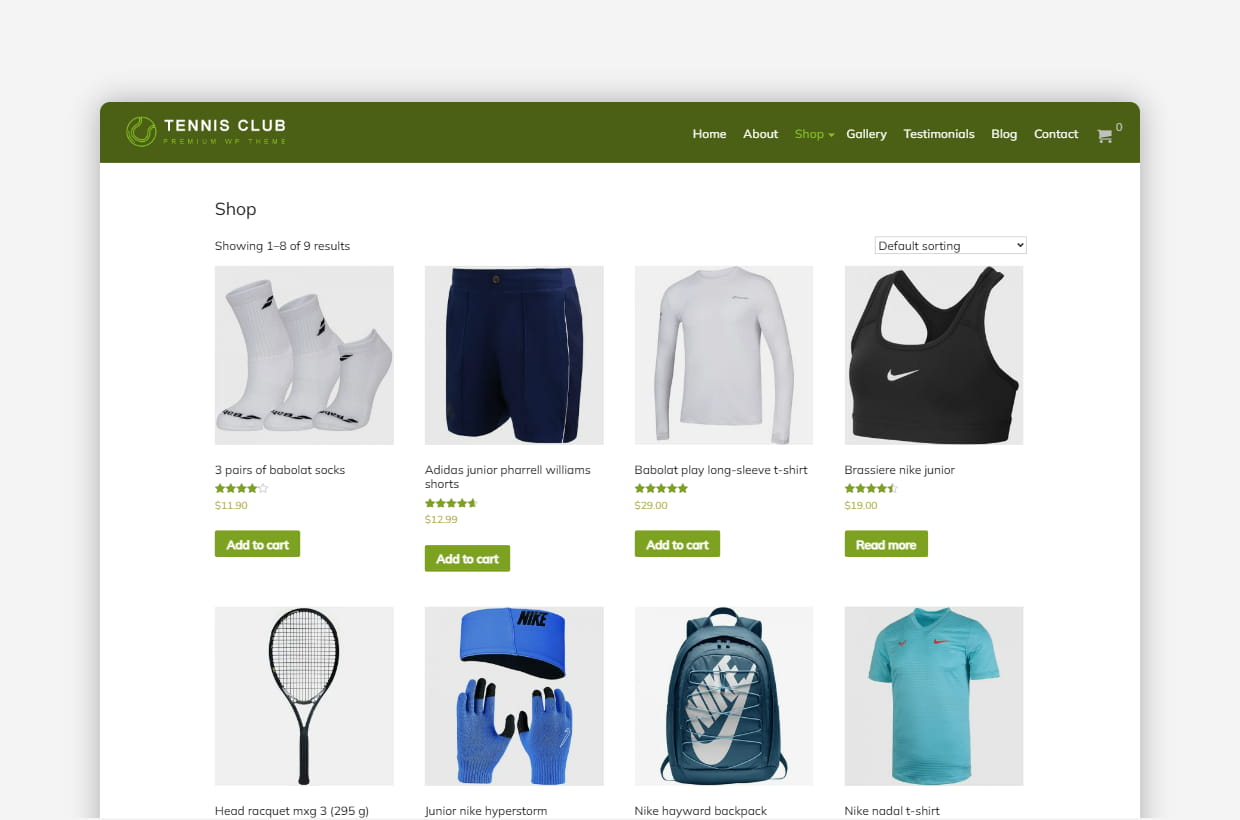 premium tennis club wordpress template