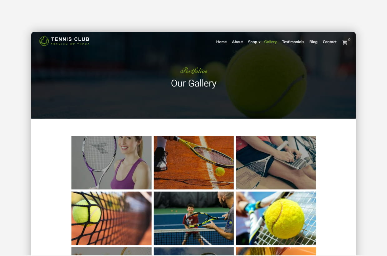 premium tennis club wp template