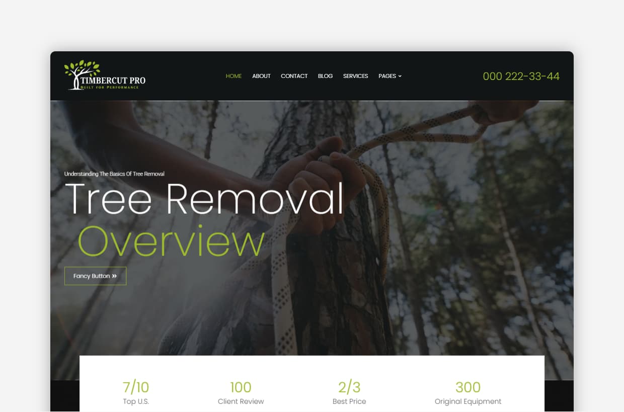 TimberCut Pro – Tree Removal Service WordPress Theme