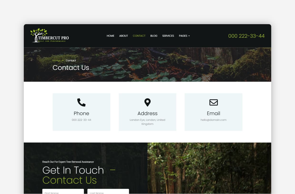 Tree Removal Service WordPress Template