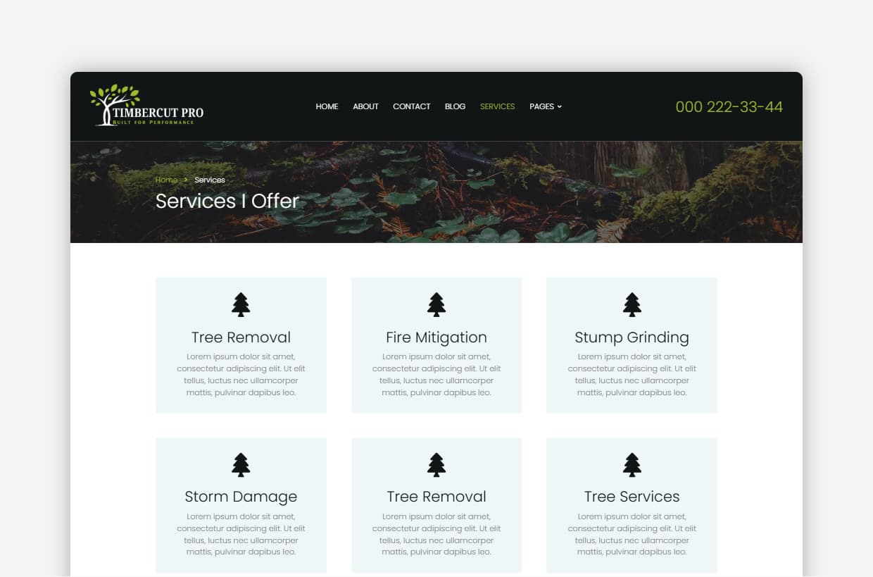 Tree Service WP Template